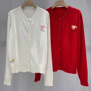 Etro 26 Early Spring New Round Neck Flying Horse Embroidery Cardigan