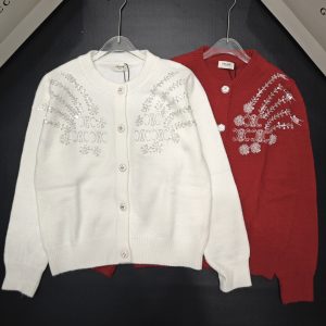 Celine 26 Early Spring New Sequin Flower Cardigan