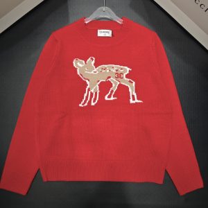 Chanel 26 Early Spring New Deer Jacquard Round Neck Long Sleeve