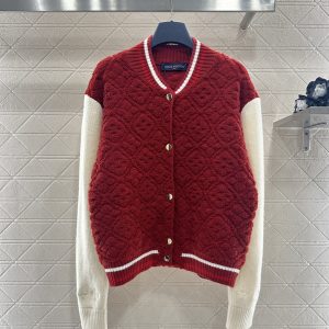Louis Vuitton 26 Early Spring New Jacquard Knit Baseball Jacket