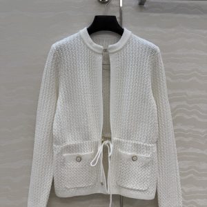 Chanel 26 Early Spring New Diamond Button Belt Cardigan