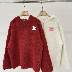 Chanel 26 Early Spring New Hooded Knit Long Sleeve