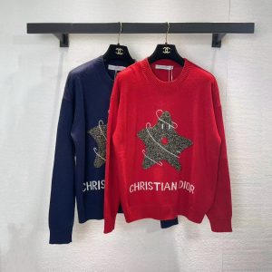 Dior 26 Early Spring New Five-point Star Two-tone Long Sleeve