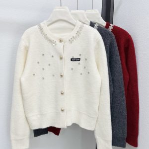 Miu Miu 26 Early Spring New Diamond Logo Cardigan