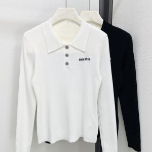 Miu Miu 26 Early Spring New Patch Logo Lapel Long Sleeve