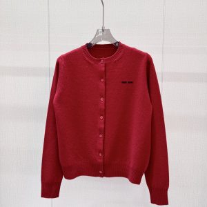 Miu Miu 26 Early Spring New Classic Round Neck Cardigan