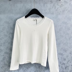 Celine 25 New Lace Trim Long Sleeve