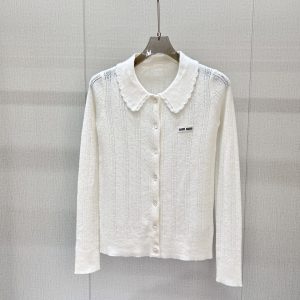 Miu Miu 26 Early Spring New Ribbed Polo Cardigan