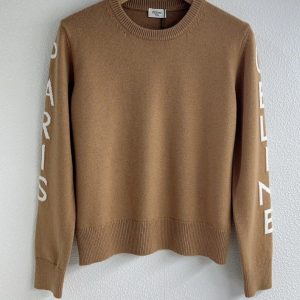 Celine 26 Early Spring New Sleeve Letter Knit