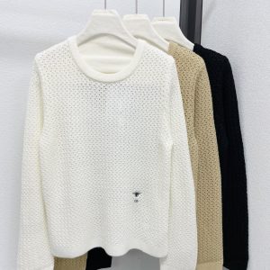 Dior 26 Early Spring New Lace Bee Embroidery Long Sleeve