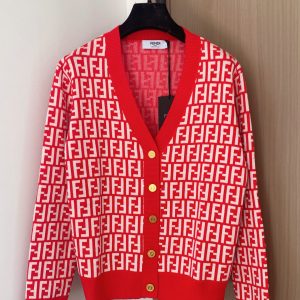 Fendi 26 Early Spring New V-neck Cardigan