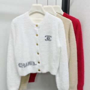 Chanel 26 Early Spring New Soft Knit CC Embroidery Cardigan