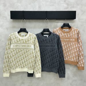 Dior 26 Early Spring New Gold Print Knit Top
