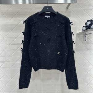Chanel 26 Early Spring New Bow Sequin Sweater