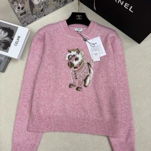 Chanel 26 Early Spring New Pony Jacquard Knit Pullover