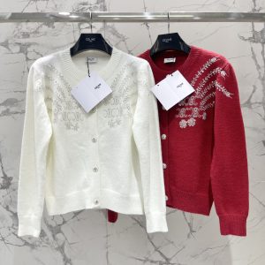 Celine 26 Early Spring New Beaded Cardigan