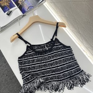 Chanel 26 Early Spring New Fringe Knit Camisole