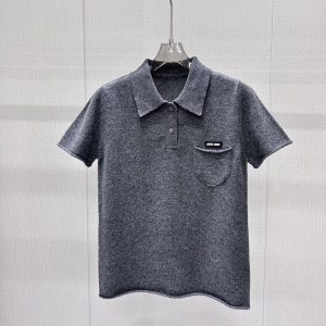 Miu Miu 26 Early Spring New Polo Collar Short Sleeve