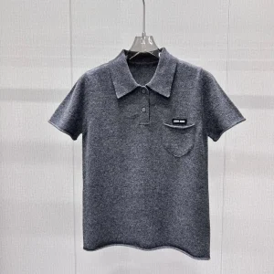 Miu Miu 26 Early Spring New Polo Collar Short Sleeve