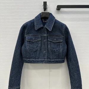 Fendi 26 Early Spring New Cropped Denim Jacket