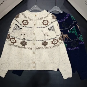 Chanel 26 Early Spring New Deer Cardigan Long Sleeve