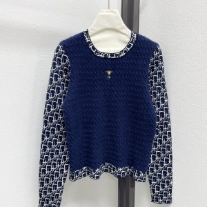 Dior 26 Early Spring New Monogram Bee Embroidery Long Sleeve