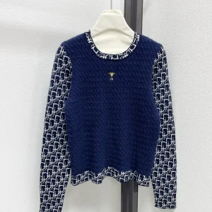 Dior 26 Early Spring New Monogram Bee Embroidery Long Sleeve