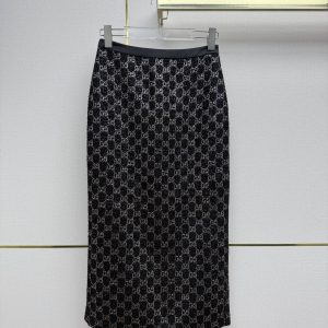 Gucci 26SS New GG Rhinestone Skirt
