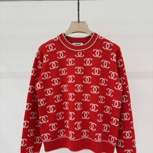 Chanel 26 Early Spring New Full Print Knit Long Sleeve
