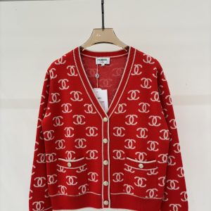 Chanel 26 Early Spring New V-neck Full Print Cardigan
