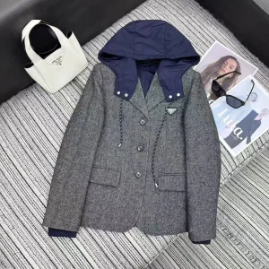 Prada 26 Early Spring Series Hooded Blazer