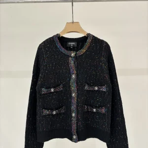 Chanel 26 Early Spring New Sequin Button Cardigan
