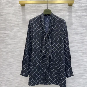 Gucci 2025FW Smooth Silk Penetration Print Shirt