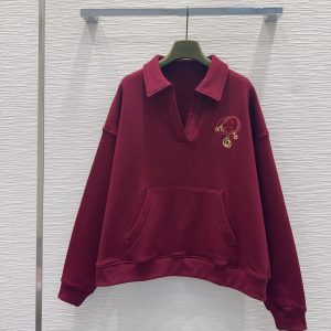 Gucci 2026SS Color Block Crystal Collar Top